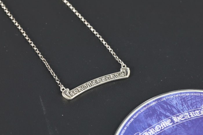 クロムハーツ Chrome Hearts スクロールラベルネックレス チェーン  シルバー - 画像 (3)