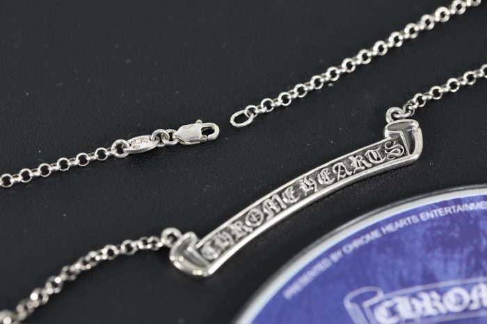 クロムハーツ Chrome Hearts スクロールラベルネックレス チェーン  シルバー - 画像 (4)