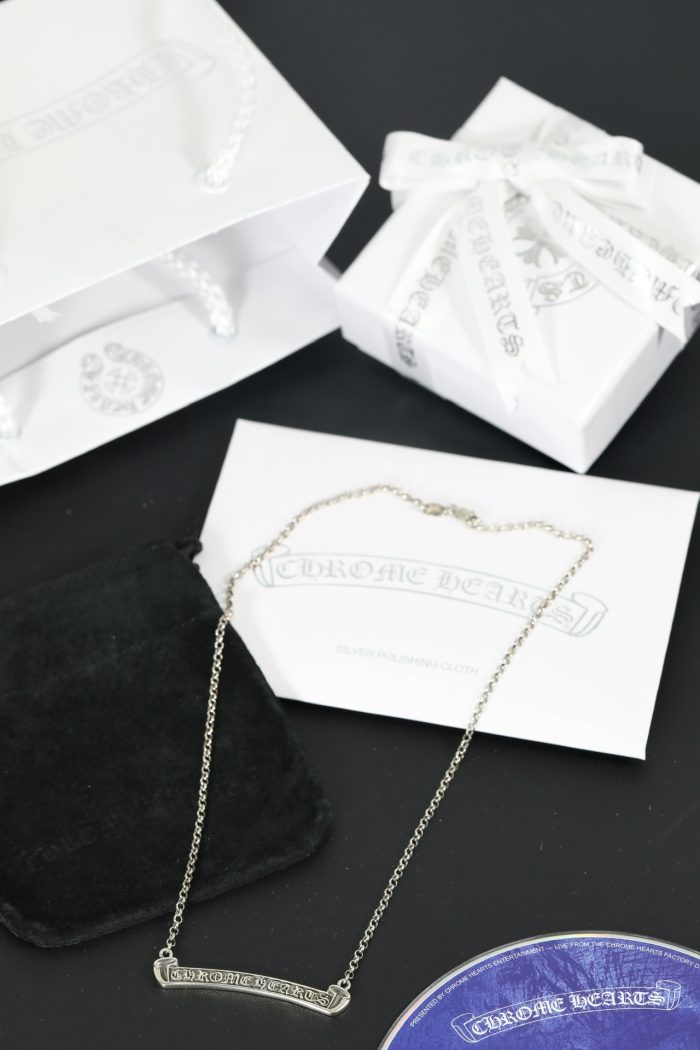 クロムハーツ Chrome Hearts スクロールラベルネックレス チェーン  シルバー - 画像 (10)