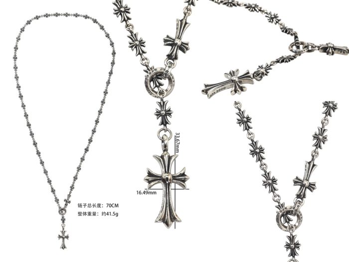 クロムハーツ CHROME HEARTS CHクロス ネックレス シルバー925 - 画像 (8)