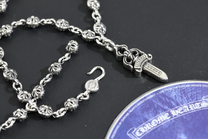 クロムハーツ Chrome Hearts #1 クロスボールチェーン ダブルダガー シルバー925 ネックレス - 画像 (7)