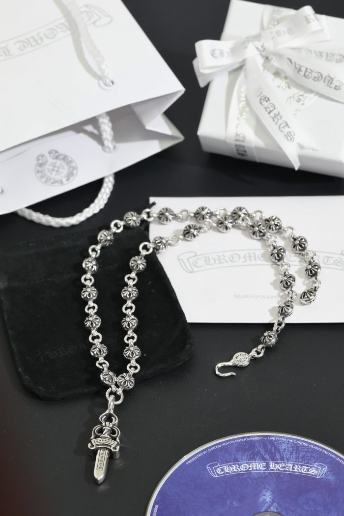 クロムハーツ Chrome Hearts #1 クロスボールチェーン ダブルダガー シルバー925 ネックレス - 画像 (11)