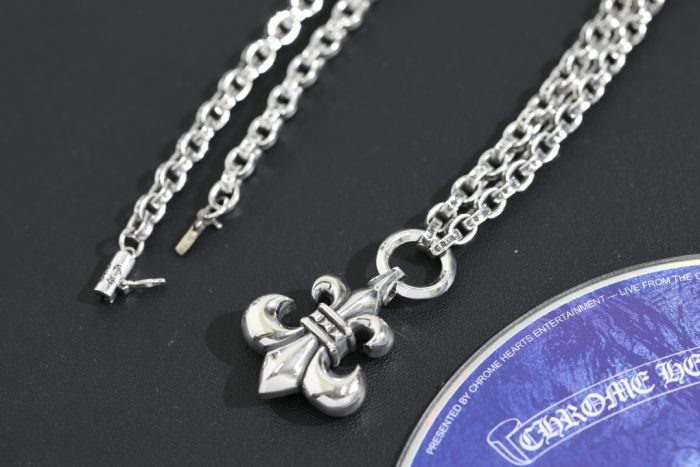 クロムハーツ CHROME HEARTS BSフレア ペンダント ペーパーチェーン シルバーネックレスセット - 画像 (5)
