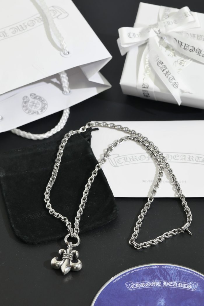 クロムハーツ CHROME HEARTS BSフレア ペンダント ペーパーチェーン シルバーネックレスセット - 画像 (10)