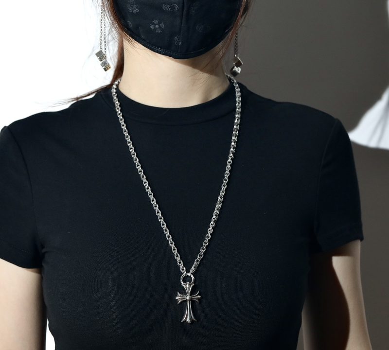クロムハーツ Chrome Hearts ペーパーチェーン スモールCHクロス シルバー925 ネックレス