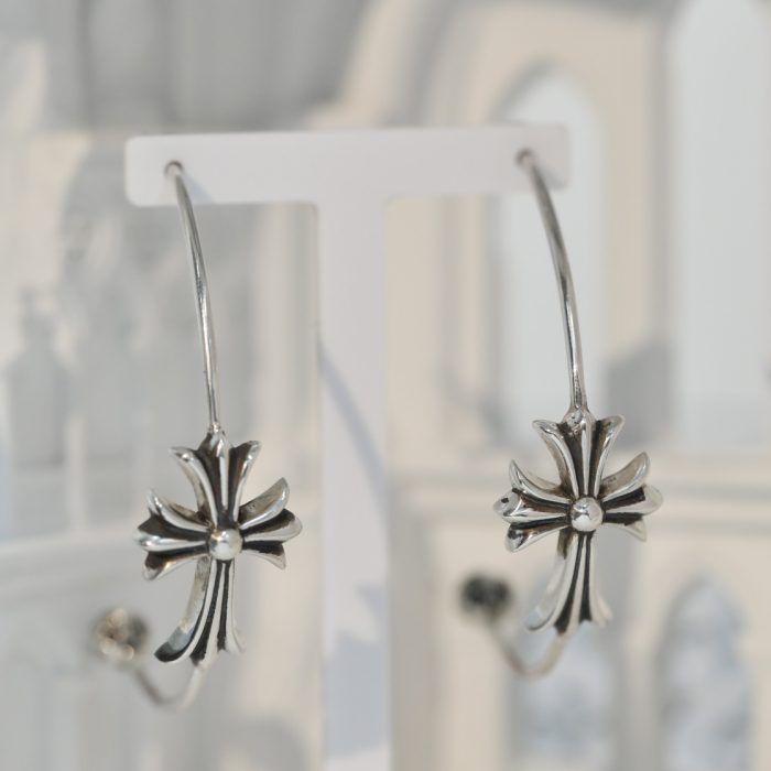 クロムハーツ Chrome Hearts スキニーバングル ピアス CHクロス シルバー925 - 画像 (2)