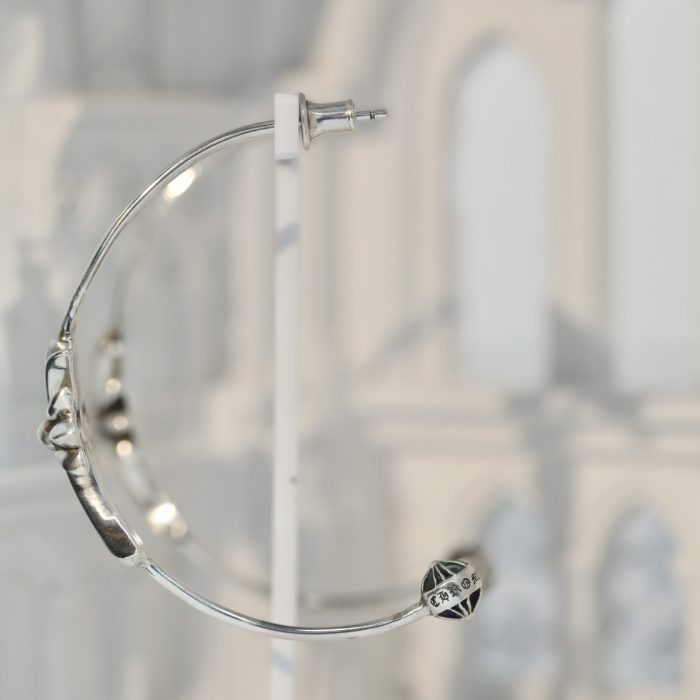 クロムハーツ Chrome Hearts スキニーバングル ピアス CHクロス シルバー925 - 画像 (3)