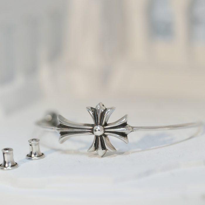 クロムハーツ Chrome Hearts スキニーバングル ピアス CHクロス シルバー925 - 画像 (4)