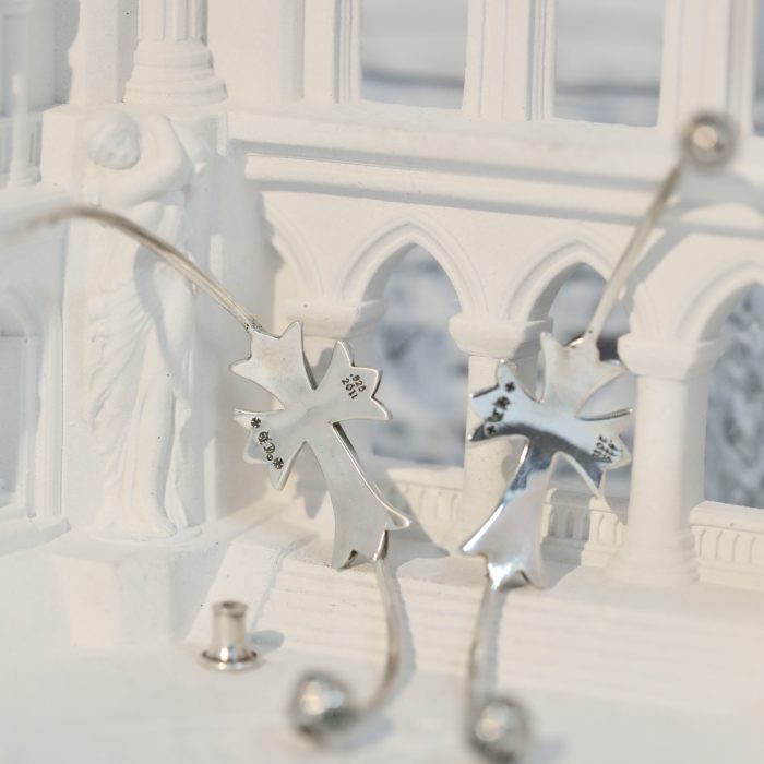 クロムハーツ Chrome Hearts スキニーバングル ピアス CHクロス シルバー925 - 画像 (8)