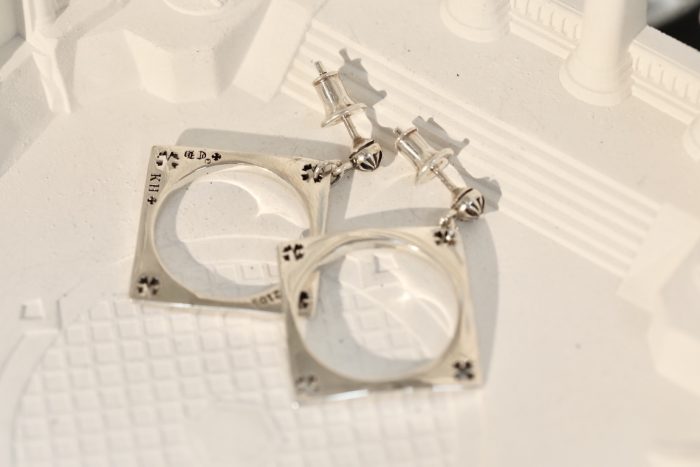 クロムハーツ CHROME HEARTS CHプラス スクエア ピアス ボールチェーン シルバー925 - 画像 (7)