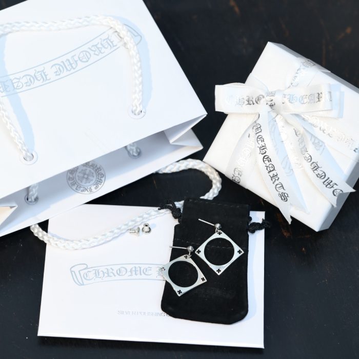 クロムハーツ CHROME HEARTS CHプラス スクエア ピアス ボールチェーン シルバー925 - 画像 (11)