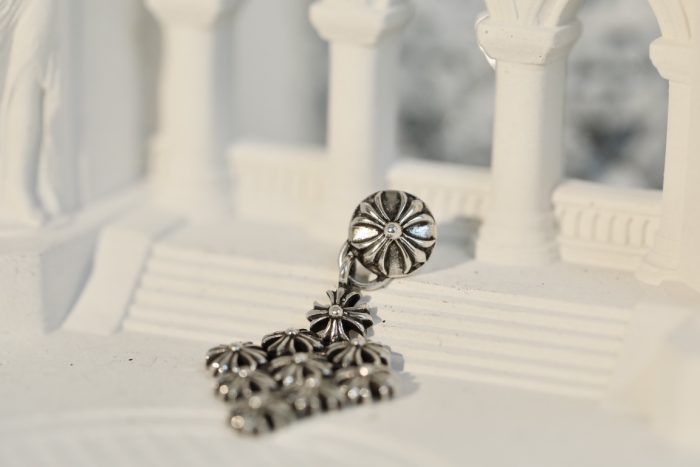 クロムハーツ Chrome Hearts チェーンメイルプラスドロップ ピアス DRP CHN MAIL PLS シルバー925 - 画像 (7)
