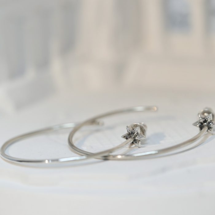 クロムハーツ Chrome Hearts HOOP CHプラス スター フープピアス シルバー925 - 画像 (3)