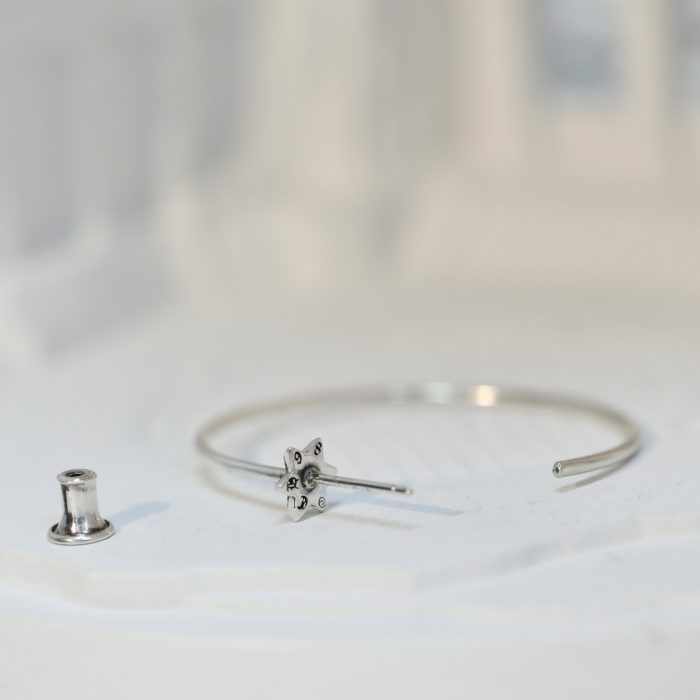 クロムハーツ Chrome Hearts HOOP CHプラス スター フープピアス シルバー925 - 画像 (4)