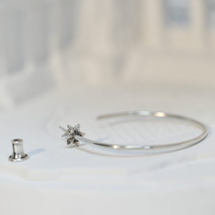 クロムハーツ Chrome Hearts HOOP CHプラス スター フープピアス シルバー925 - 画像 (10)
