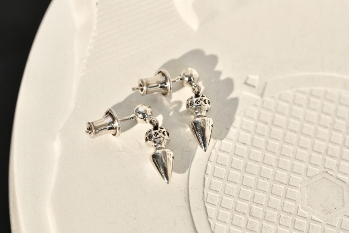 クロムハーツ Chrome Hearts PCスパイク ドロップ シルバー925 ピアス - 画像 (4)