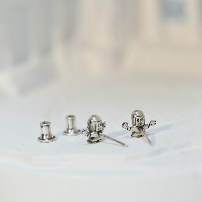 クロムハーツ CHROME HEARTS Foti Harris Teeter スカルピアス シルバー925 - 画像 (4)