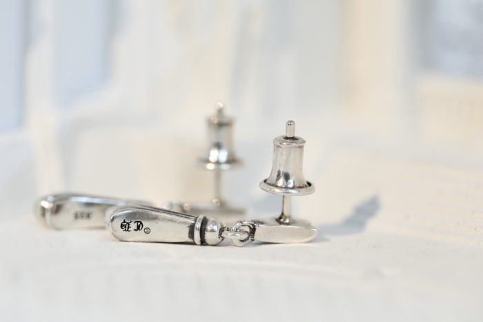 クロムハーツ クロステイル リンク ピアス SV925 シルバー ドロップ イヤリング - 画像 (8)
