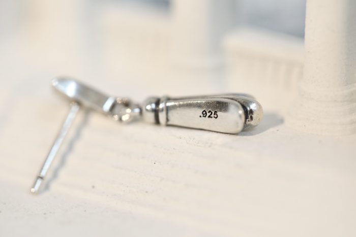 クロムハーツ クロステイル リンク ピアス SV925 シルバー ドロップ イヤリング - 画像 (9)