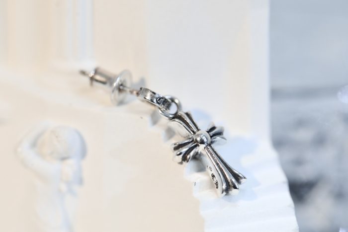 クロムハーツ Chrome Hearts Cross Babyfat ドロップピアス シルバー925 - 画像 (5)