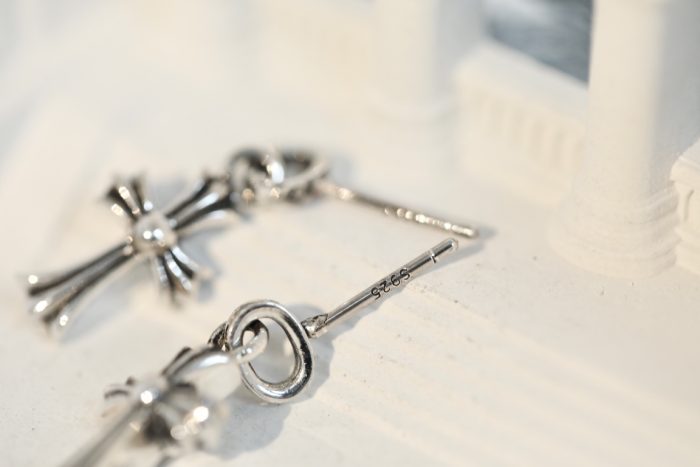 クロムハーツ Chrome Hearts Cross Babyfat ドロップピアス シルバー925 - 画像 (9)