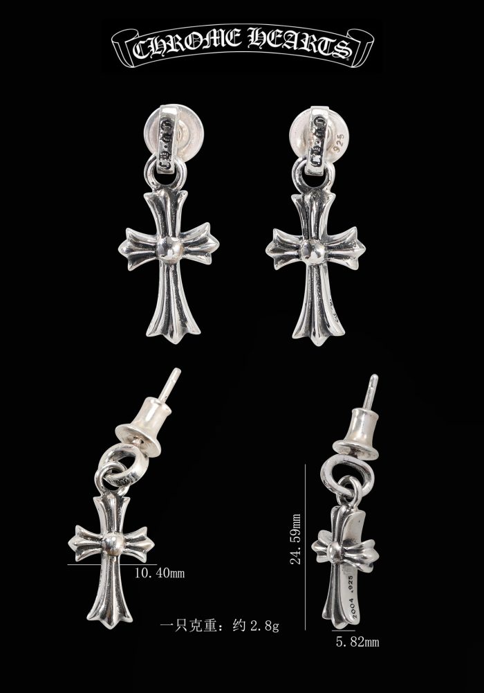 クロムハーツ Chrome Hearts Cross Babyfat ドロップピアス シルバー925 - 画像 (12)