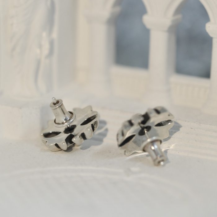 クロムハーツ Chrome Hearts ピアス シルバー925 STUD LRG #4CH PLS 大ぶりスタッドデザイン - 画像 (4)