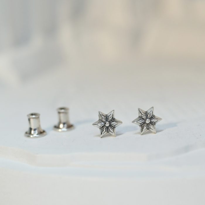 クロムハーツ Chrome Hearts CO STAR スタッドピアス シルバー925の星が耳元で煌めく - 画像 (8)