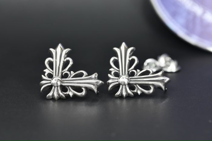 クロムハーツ CHROME HEARTS フローラルクロス ラージブローチ 2個セット