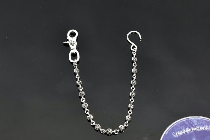 クロムハーツ Chrome Hearts 1クリップ ショートウォレットチェーン クロスボール シルバー - 画像 (2)