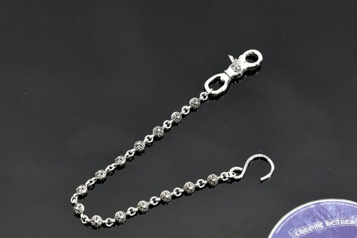 クロムハーツ Chrome Hearts 1クリップ ショートウォレットチェーン クロスボール シルバー - 画像 (3)