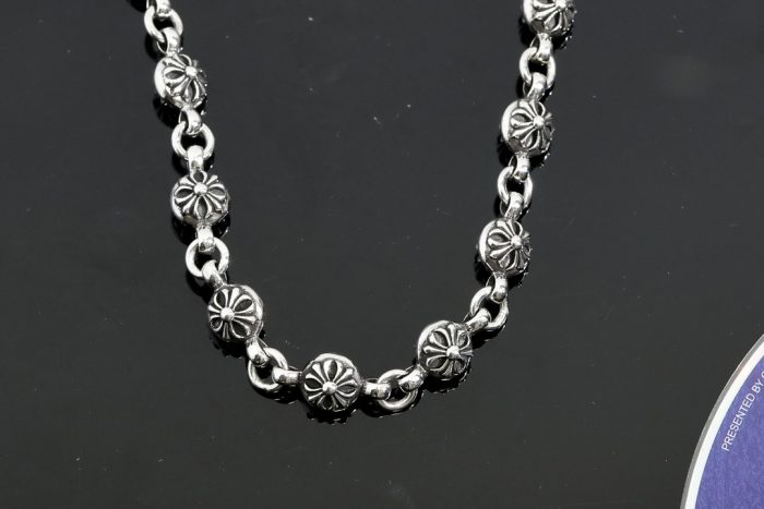 クロムハーツ Chrome Hearts 1クリップ ショートウォレットチェーン クロスボール シルバー - 画像 (5)