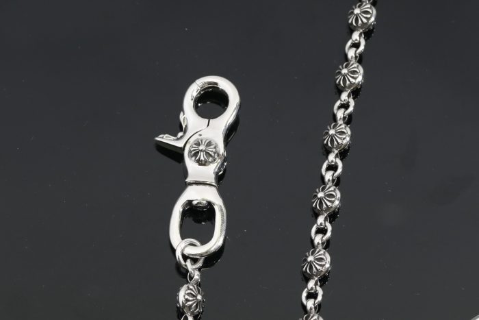 クロムハーツ Chrome Hearts 1クリップ ショートウォレットチェーン クロスボール シルバー - 画像 (6)