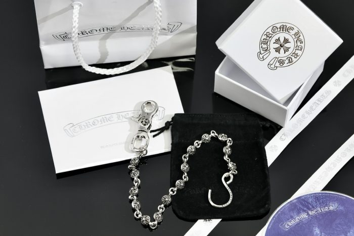 クロムハーツ Chrome Hearts 1クリップ ショートウォレットチェーン クロスボール シルバー - 画像 (9)