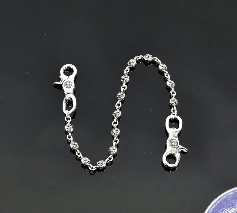 クロムハーツ Chrome Hearts 2クリップショート CHプラスボール シルバーウォレットチェーン