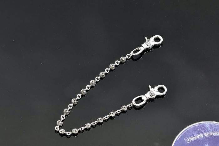 クロムハーツ Chrome Hearts 2クリップショート CHプラスボール シルバーウォレットチェーン - 画像 (3)