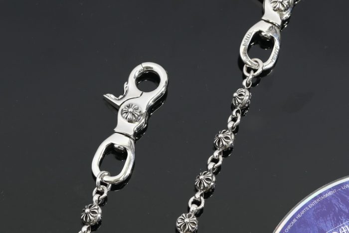 クロムハーツ Chrome Hearts 2クリップショート CHプラスボール シルバーウォレットチェーン - 画像 (6)