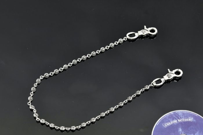 クロムハーツ CHROME HEARTS 26CHプラスボール 2クリップ ショートウォレットチェーン シルバー - 画像 (3)