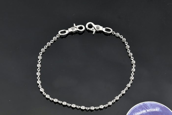 クロムハーツ CHROME HEARTS 26CHプラスボール 2クリップ ショートウォレットチェーン シルバー - 画像 (4)