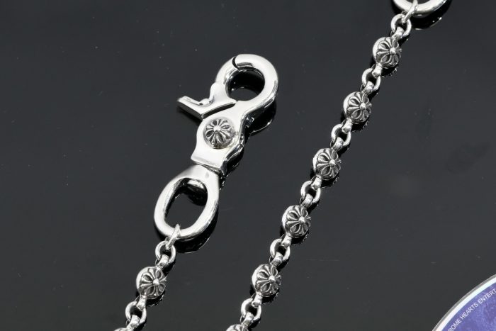 クロムハーツ CHROME HEARTS 26CHプラスボール 2クリップ ショートウォレットチェーン シルバー - 画像 (6)