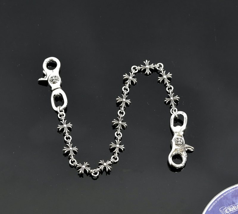 クロムハーツ CHROME HEARTS 11CHプラス 2クリップ ショートウォレットチェーン シルバー