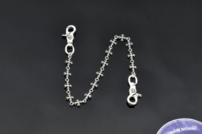クロムハーツ CHROME HEARTS 15CHプラス 2クリップ ショート シルバーウォレットチェーン