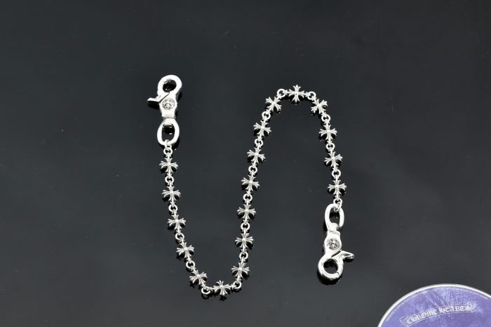 クロムハーツ CHROME HEARTS CHプラス 2クリップ ショートウォレットチェーン シルバー
