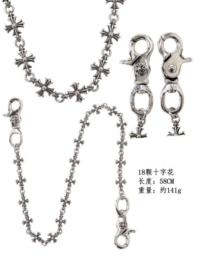 クロムハーツ CHROME HEARTS CHプラス 2クリップ ショートウォレットチェーン シルバー - 画像 (10)