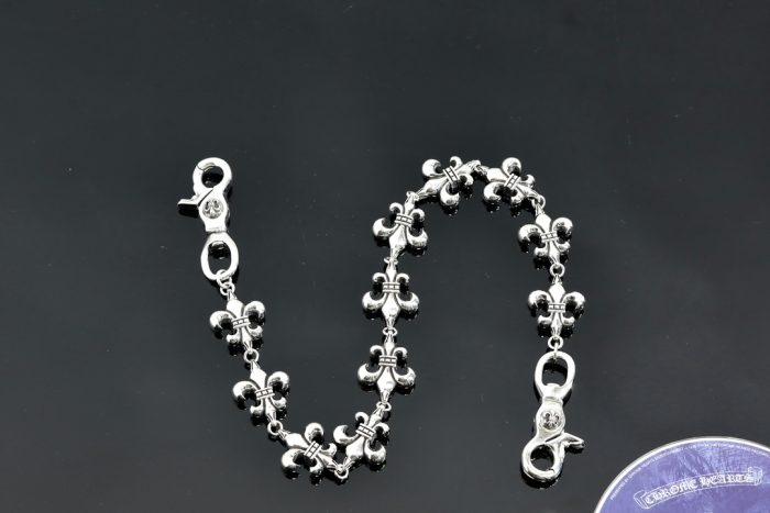 クロムハーツ CHROME HEARTS BSフレア 2クリップ ショートウォレットチェーン シルバー