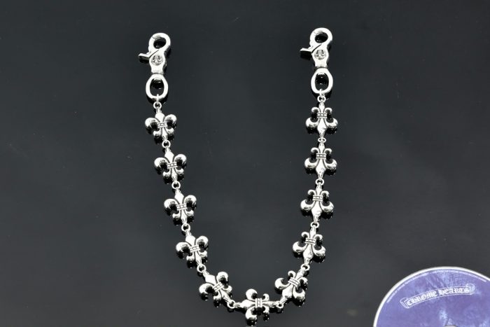 クロムハーツ CHROME HEARTS BSフレア 2クリップ ショートウォレットチェーン シルバー - 画像 (2)