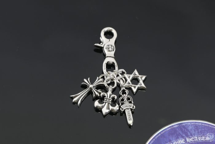 クロムハーツ CHROME HEARTS スイベルキーリング マルチクロス シルバーキーリング
