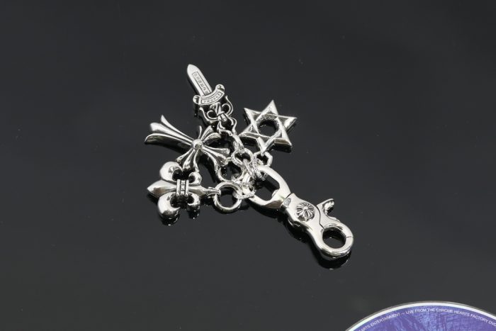 クロムハーツ CHROME HEARTS スイベルキーリング マルチクロス シルバーキーリング - 画像 (4)