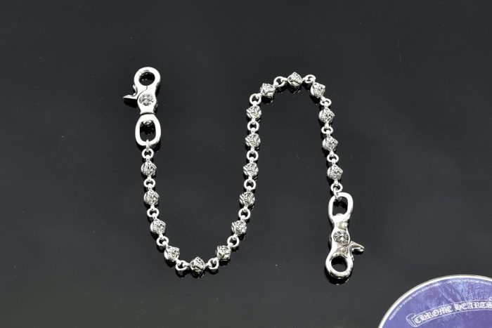 クロムハーツ CHROME HEARTS ケルテックボール 2クリップショート シルバーウォレットチェーン