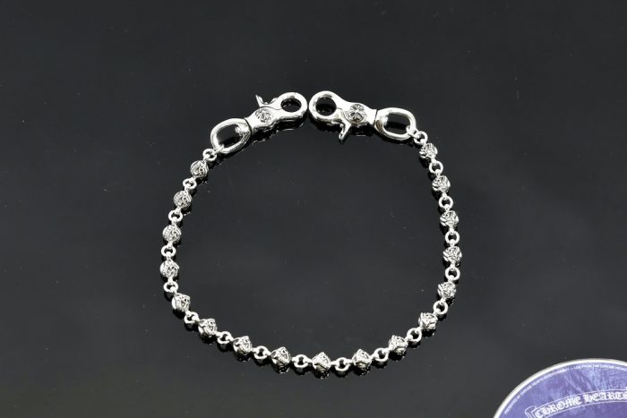 クロムハーツ CHROME HEARTS ケルテックボール 2クリップショート シルバーウォレットチェーン - 画像 (2)